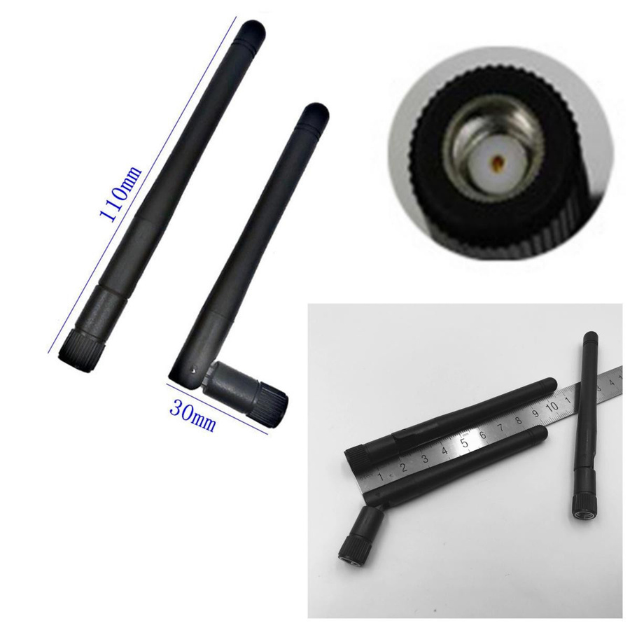 5er-Set feiyanautoparts RP-SMA Dual-Band WiFi Antennen für 2,4 GHz und 5 GHz Wireless Router und Desktop-Karten, Schwarz - Bild 4
