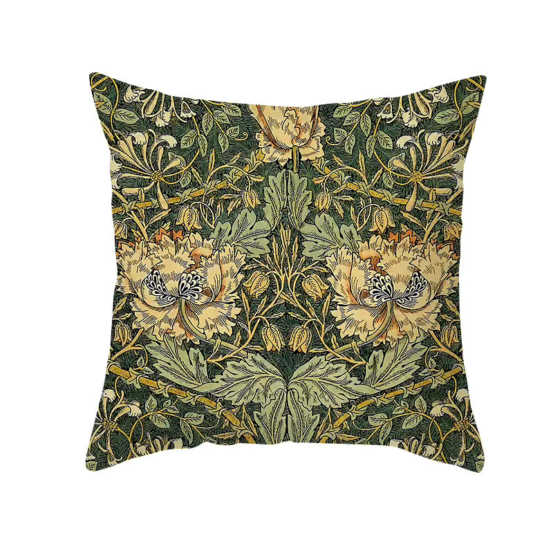 VIKAMA Vintage-Kissenbezug mit Blumenmuster in Multicolour, quadratisch, Breite: 40 cm, Breite: 40 cm, Höhe: 40 cm - Bild 2