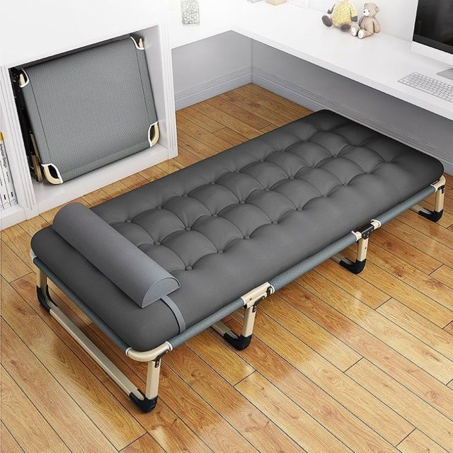 Cama Dobravel Home Klappbett als Einzelbett aus Metall in Schwarz oder Grau - Bild 1