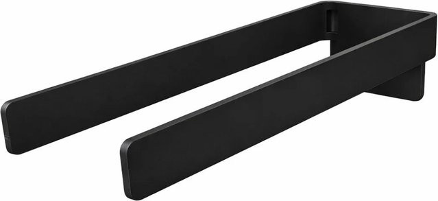 Radius Design Doppel-Handtuchhalter aus Metall in Schwarz mit Klebebefestigung - Bild 1