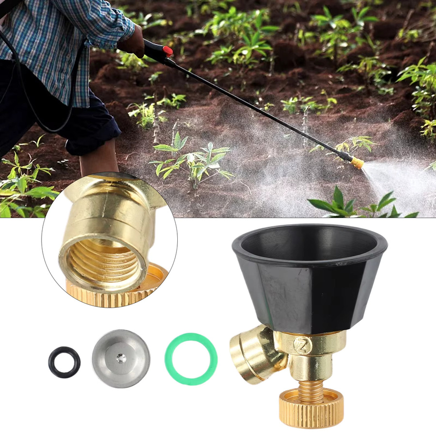 Einstellbare Zyklon-Sprühdüse für die Landwirtschaft und den Garten aus Metall in Schwarz - Bild 4
