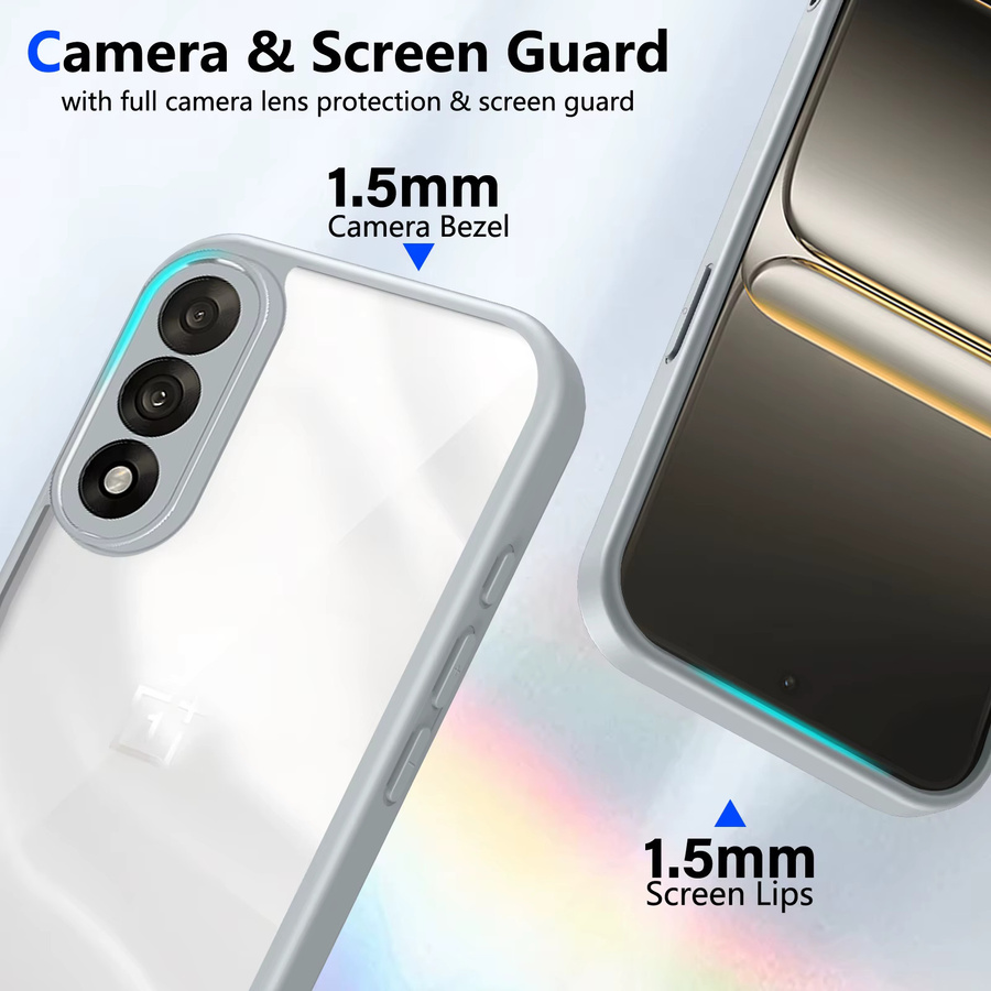 OnePlus Nord 5 5G Hülle aus Silikon, stoßfestes Luftkissen-Design, transparent matt - Bild 3