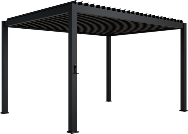 Juskys Pergola Lamellendach Tahiti aus verzinktem Stahl in Anthrazit, B/T: 400 x 300 cm - Bild 1