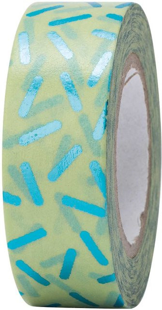 Rico Design Paper Poetry Washi Tape Stracciatella in Türkis mit Hot Foil Effekt, Breite: 1,5 cm, Länge: 10 m - Bild 1
