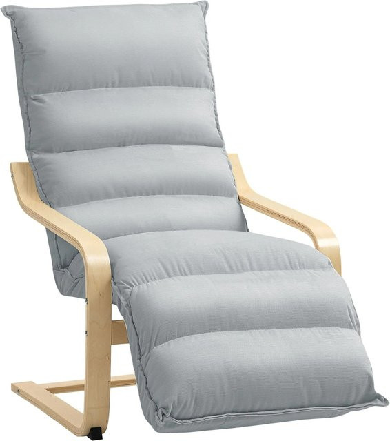 HOMCOM Relaxsessel Loungesessel mit Armlehnen in Hellgrau, gepolsterter Lesesessel mit Samtoptik und Holzrahmen, B/T/H: 76 x 67 x 105 cm - Bild 1