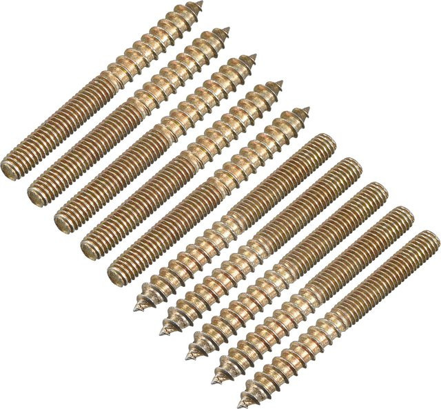 Uxcell Doppelseitige Gewindeaufhängerschrauben für Holzmöbel in verschiedenen Größen M5 M6 M8 M10 mit Längen von 25 bis 120 mm - Bild 1