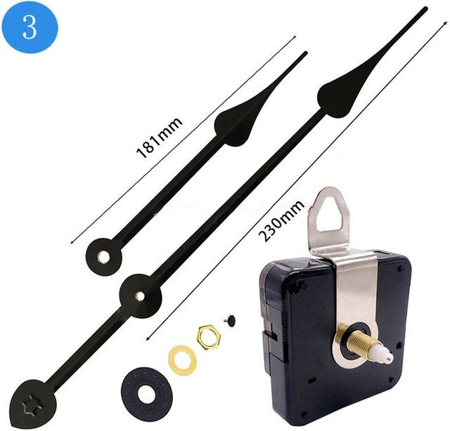 DIY Uhrwerk Mechanismus Ersatz für Uhren in Schwarz aus Metall für 50-60 cm - Bild 1