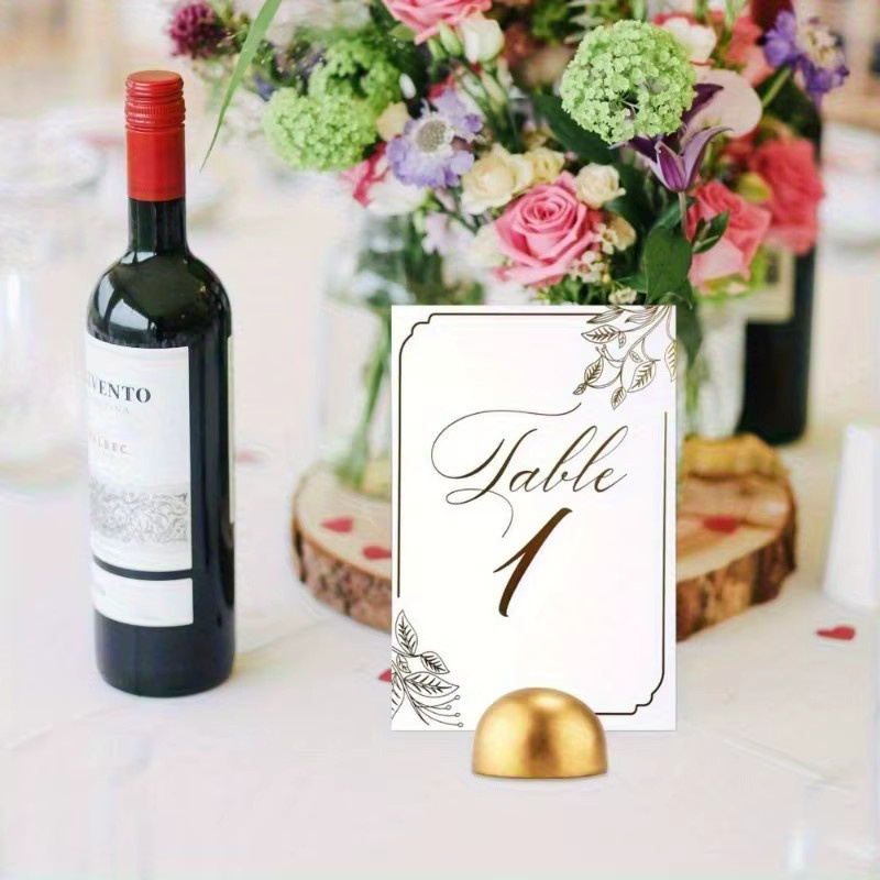 3 Stück Tischkartenhalter aus Holz in Gold für Hochzeiten und Feierlichkeiten - Bild 2