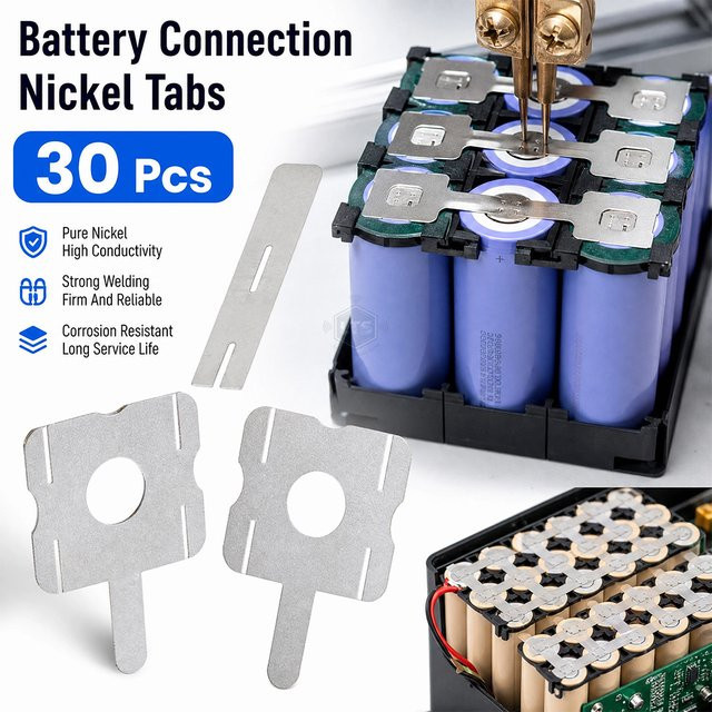 TIMOTRAS U-förmige Nickelbleche in Silber für Lithium-Batterie-Schweißzubehör und Ersatz-Lötwerkzeuge - Bild 1
