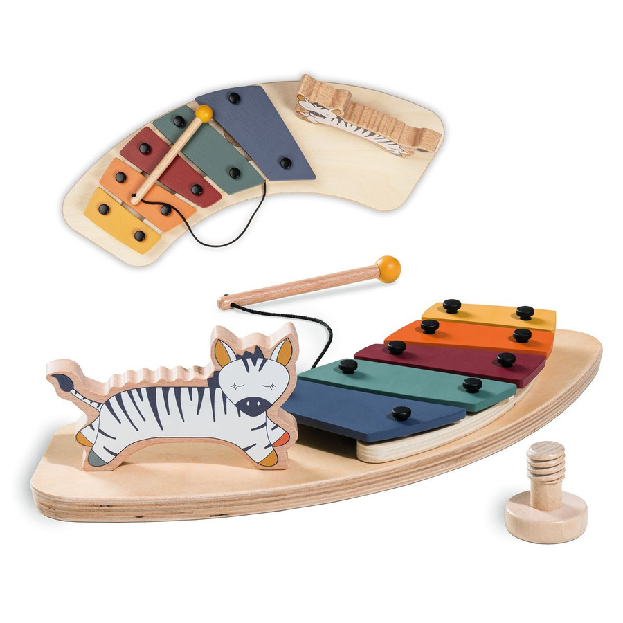 Hauck Play Tray Spiel Music, Xylophon Zebra, Holz, ab 1 Jahr - Bild 1