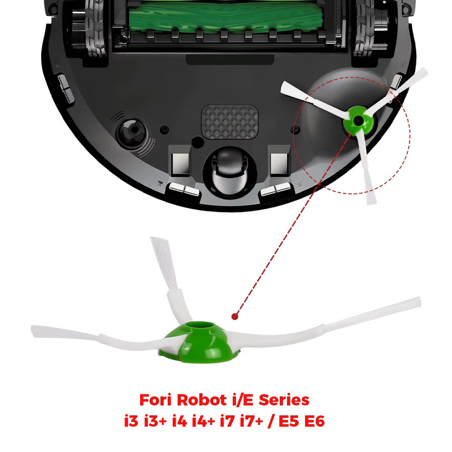 Seitenbürstenteile passend für iRobot Roomba E I J Serie E5 E6 i1 i2 i3 i3+ i4 i6 i6+ i7 i7+ j7 j7+ i8 i8+ E7 Roboterstaubsauger - Bild 2
