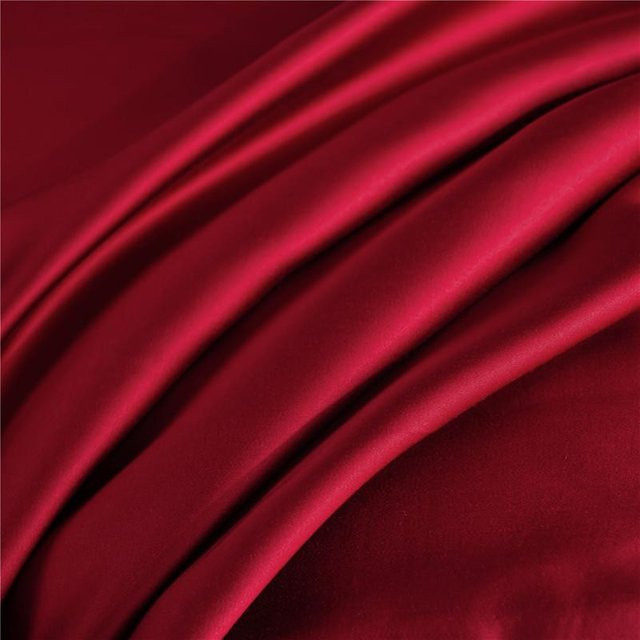 Kissenbezug aus Naturseide von Yiran Furniture in Rot mit Umschlagverschluss, B/H: 48 x 74 cm - Bild 1
