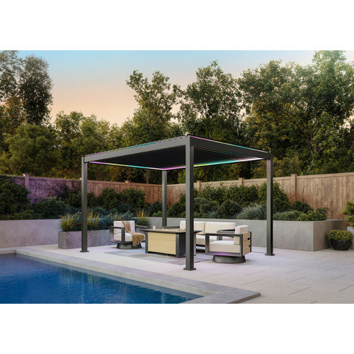 Mr. GARDENER Pergola Classic 111 Automatik aus Aluminium in Anthrazit-Grau, B/T/H: 300 x 400 x 250 cm - Bild 3