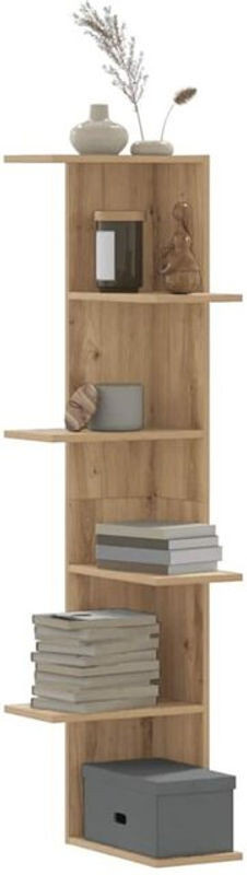 Vidaxl Wand-Eckregal Artisan-Eiche in Braun aus Holzwerkstoff, H x B x T: 140 x 36,5 x 36,5 cm - Bild 1
