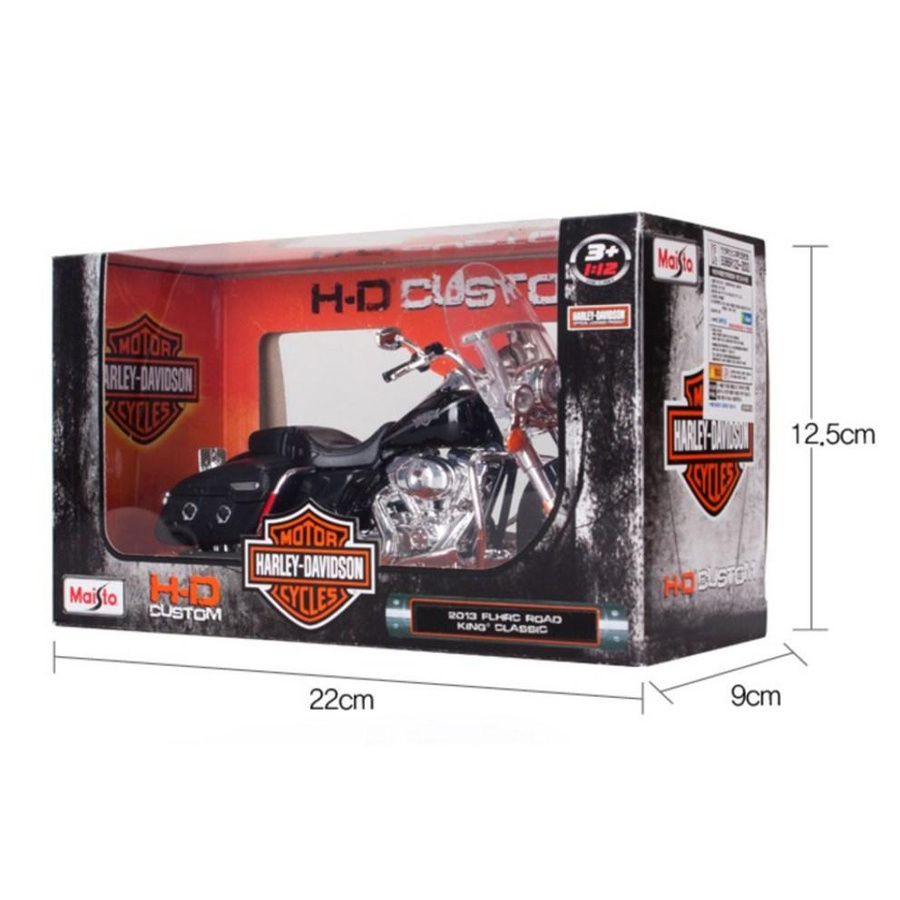 Maisto Harley-Davidson Motorradmodell 1:12 Druckgussmetall schwarz - Bild 2