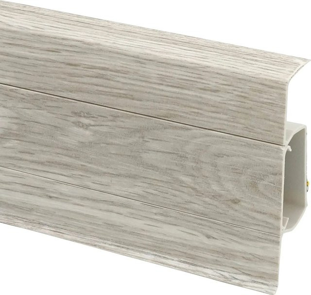 Döllken Profiles Kabelkanalleiste Cubica 60 sk in Eiche Silber, Breite: 60 mm, Höhe: 22 mm, Länge: 2500 mm - Bild 1