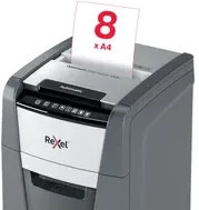 Rexel Optimum AutoFeed+ 100X Aktenvernichter in Schwarz und Grau mit Partikelschnitt 4 x 28 mm, 100 Blatt Schnittleistung und 34 l Fassungsvermögen - Bild 3