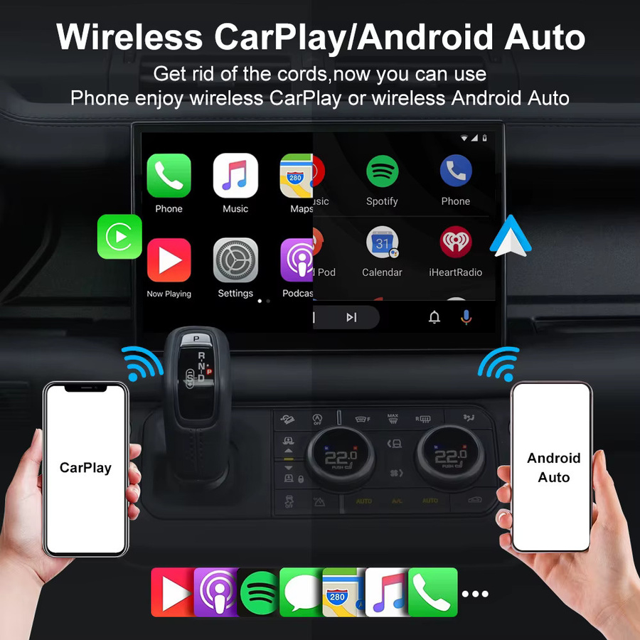 FLIXIVI 2-in-1 Kabelloser CarPlay Adapter Blue – Mini Dongle für Apple & Android zur Umwandlung von kabelgebunden auf kabellos - Bild 3