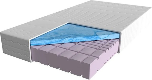 AM Qualitätsmatratzen Premium 7 Zonen Gelmatratze aus Kaltschaum und Gelschaum mit Lyocell, Weiß, B/T: 90 x 200 cm, H2