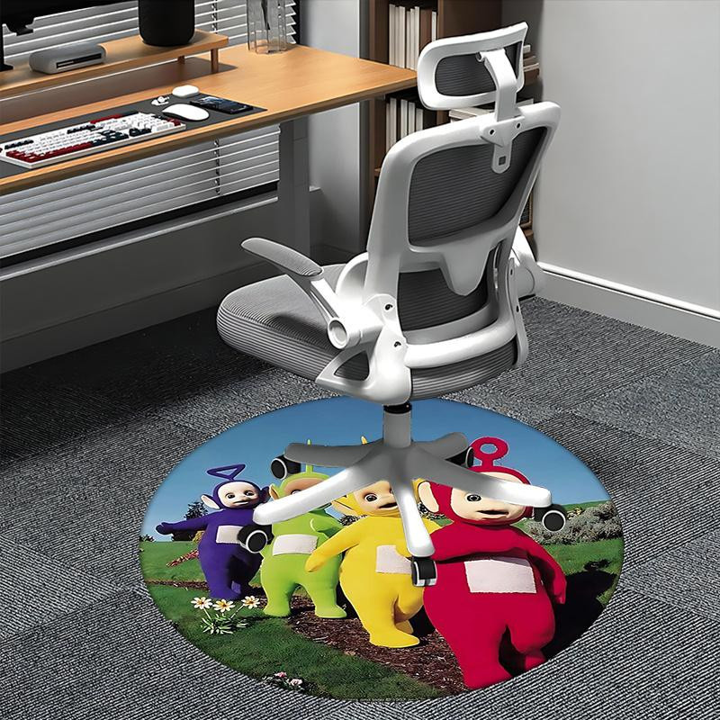 Yun Heng Three Teletubbies Rundteppich mit Kinder-Motiv, Maschinenwaschbar und Rutschfest, Durchmesser: 120 cm - Bild 3