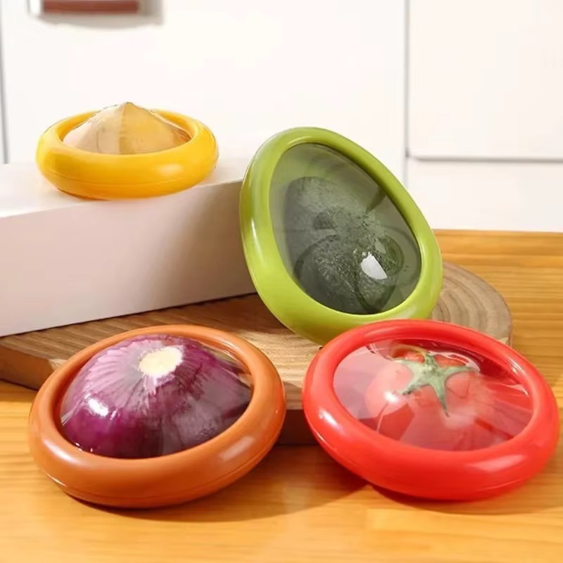Fresh Pod Kitchen Wiederverwendbare Silikon Frischhalteboxen für Obst und Gemüse, Multicolor, Anti-Oxidations-Schutz für deinen Kühlschrank - Bild 2