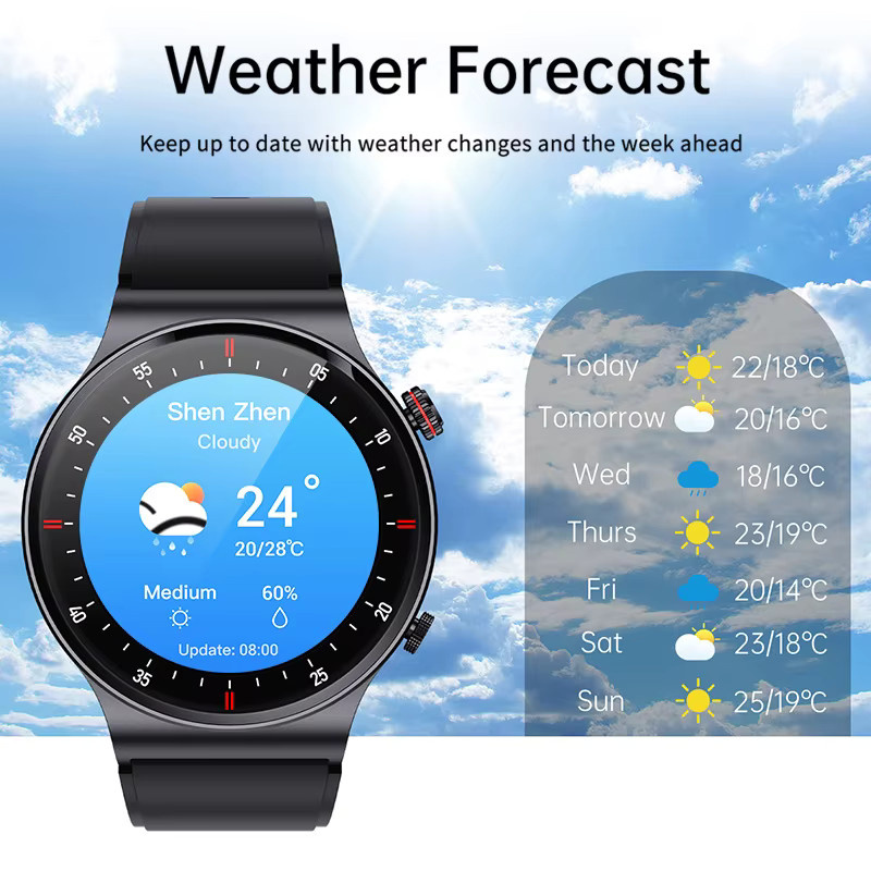 LIGE Smartwatch, Schwarz, Silikon, NFC, Bluetooth, Unisex - Bild 4