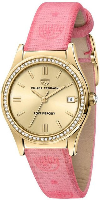 Chiara Ferragni Armbanduhr, Quarz, Edelstahl, Gold, beige, Damen - Bild 1