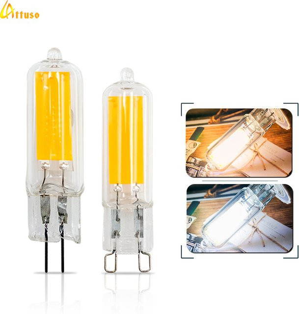 LATTUSO G9 LED Lampe COB mit 9 W, Glas, Transparent, Warmweiß/Kaltweiß - Bild 1
