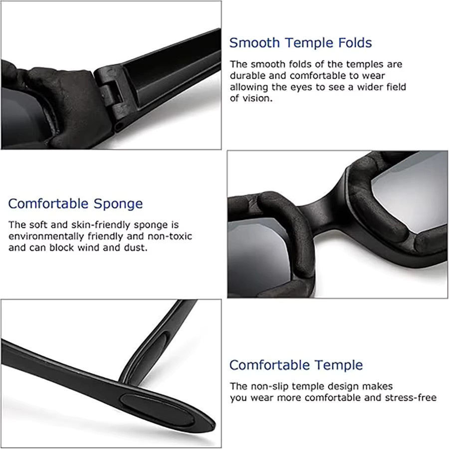 leeyongin Sonnenbrille Aviator, Vollrand, Kunststoff, schwarz - Bild 5