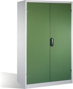 C+P Schwerlast-Werkzeugschrank mit Drehtüren und 4 Regalböden, Front Resedagrün, Korpus Lichtgrau, H: 195,0 cm, B: 120,0 cm, T: 60,0 cm - Bild 1