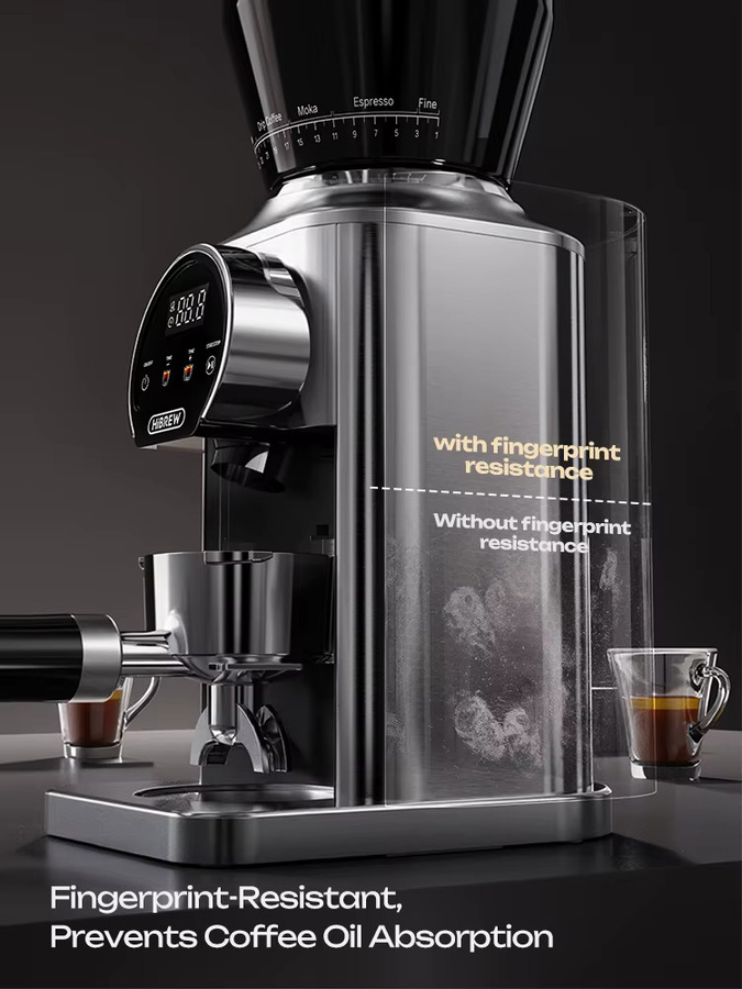 HiBREW G3 Plus Elektrische Kaffeemühle mit 40mm Titan-beschichtetem konischem Mahlwerk aus Edelstahl für Espresso, Pour Over und Türkischen Kaffee - Bild 4