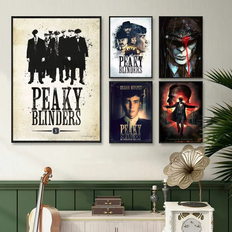 Wasserdichter Peaky Blinders Filmplakat Aufkleber in Vintage-Optik für deine Wanddekoration, mehrfarbig und rechteckig - Bild 2