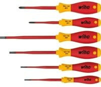 Wiha Schraubendrehersatz SoftFinish electric slimFix 3201 K6, 6-teilig, Schlitz und Phillips, rot/gelb - Bild 1