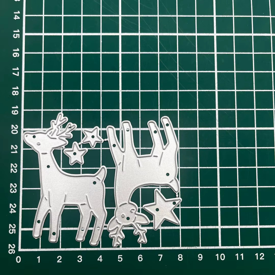 Metall Stanzform Rehkitz für Scrapbook und Kartenherstellung in Silber - Bild 2