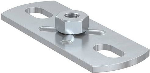 Fischer Grundplatte GPL M 10 aus verzinktem Stahl, Silber, 25 Stück - Bild 1
