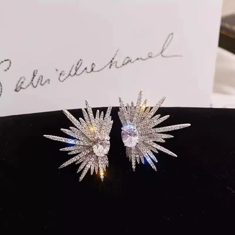 RINHOO FRIENDSHIP Ohrstecker, Silber, Zirkonia, Perle, Kristall, Damen - Bild 2