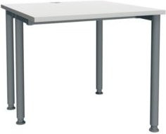 Schäfer Shop Genius Schreibtisch MODENA FLEX für dein Büro, einseitig verkürzt, Breite: 80 cm, lichtgrau/anthrazit - Bild 1