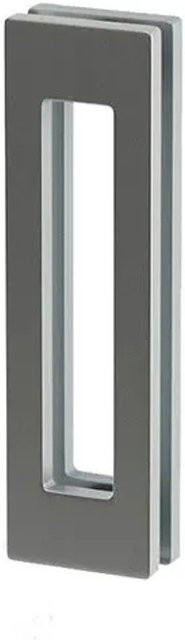 Hansaglas Glasschiebetür mit Flachgriff aus Edelstahl in Silber gebürstet - Bild 1