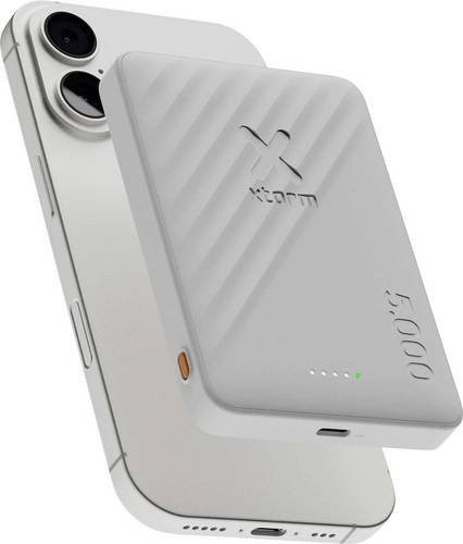 XTORM Go2 Powerbank 5.000 mAh mit Qi Wireless Charging und USB-C in Weiß - Bild 1