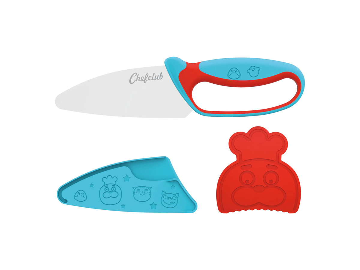 CHEFCLUB Kinderkochen Messer für Kinder, Blau & Rot, ab 7 Jahren - Bild 2