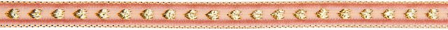Rico Design Samt-Glitzerband mit Herzen in Rosa und Gold für festliche Dekorationen - Bild 1