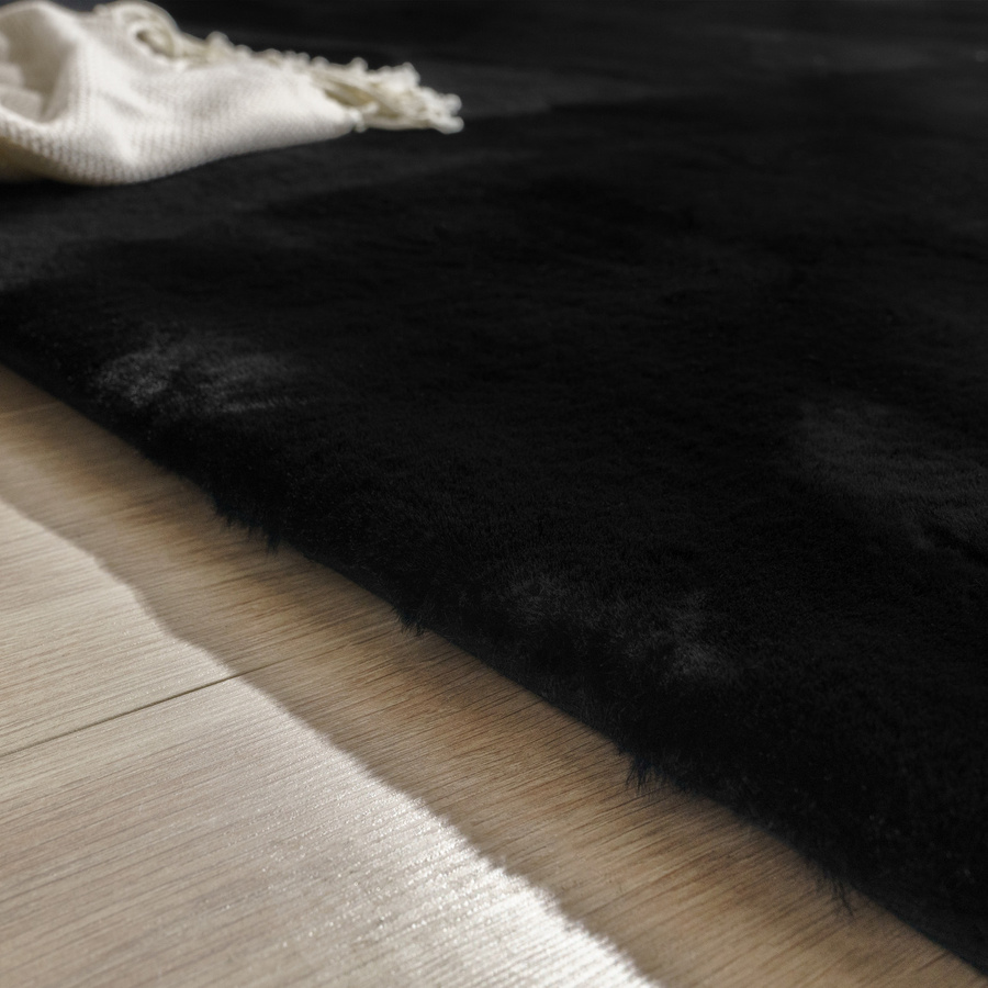 Fellteppich Fluffy deluxe schwarz B/L: 80 x 150 cm - Bild 2