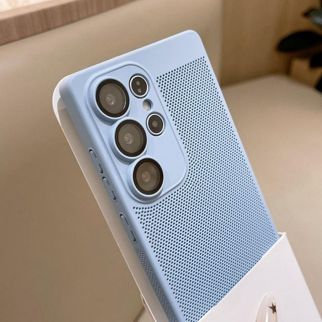 Stoßfeste und rutschfeste Samsung Handyhülle mit matter Oberfläche und Wärmeableitung für S26 S25 S24 S23 FE Plus Ultra in Pink oder Blau - Bild 1