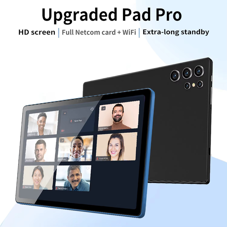 BDF Android Tablet mit 10,1 Zoll HD-Display, Octa Core, 4 GB RAM, 64 GB ROM, WiFi und Dual Phone Call in Blau - Bild 3