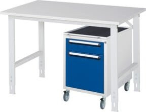 Rau Arbeitstisch Tom KM08 höhenverstellbar, B/T/H: 125 x 80 x 76-108 cm - Bild 1