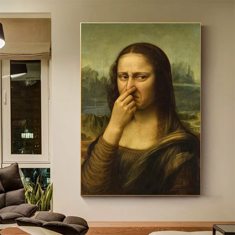 Potdemiel Stinky Toilet Lustiges Kunstposter als Leinwandgemälde in Mehrfarbig für moderne Badezimmerdekoration - Bild 2