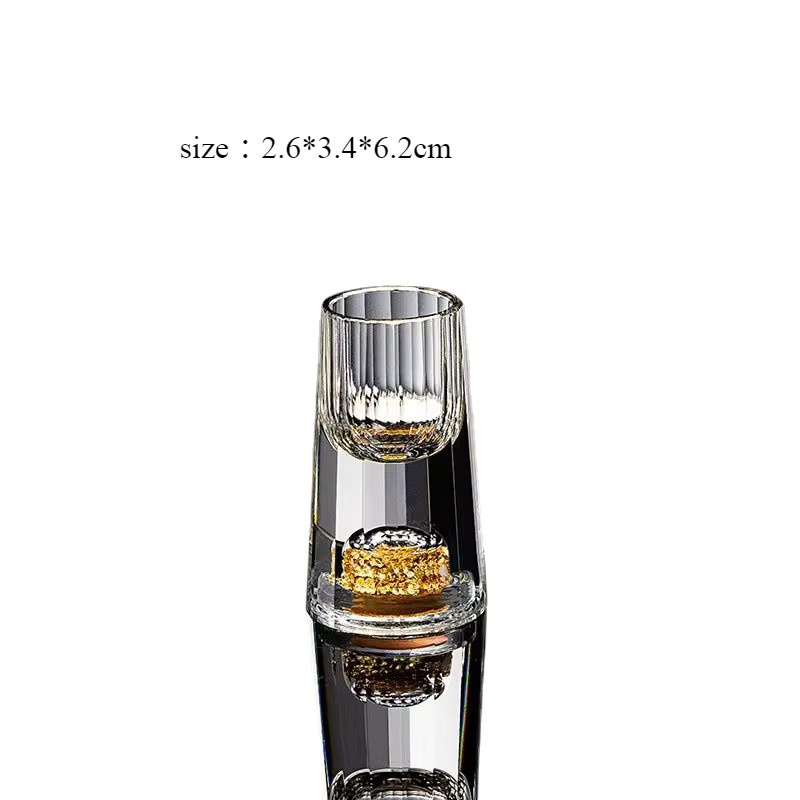 Chinesische Baijiu Tasse aus Kristallglas mit vertikalem Korn-Design in Transparent, ideal für die Spirituosen-Verkostung - Bild 6