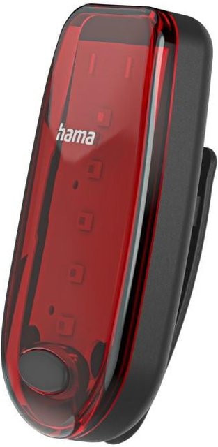 Hama Blinklicht SL-C in Rot und Schwarz, dimmbar und einstellbar mit Clip, USB-Aufladung und IP44-Schutz - Bild 1