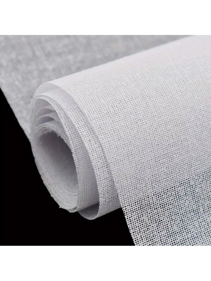 Chzimade Klebstoff Interfacing Stoff für Patchwork und DIY-Nähprojekte, Farbe: Weiß, B: 45 cm, H: 112 cm - Bild 3