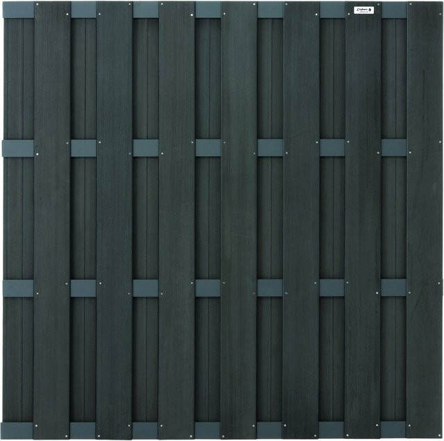 WPC Sichtschutzzaun aus Kunststoff, Höhe: 180 cm, Breite: 180 cm - Bild 1